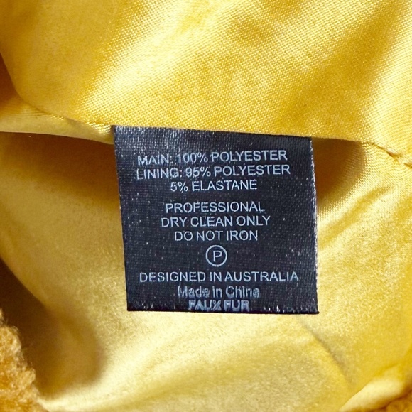 Unreal Fur Freedom Jacket French Mustard Soft Cozy Size XS - Picture 5 of 6